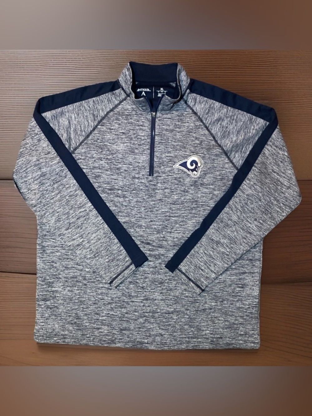 Los Angeles Rams Antigua 1/4 Zip Pullover Jacket Men’s Size XL